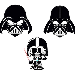 Darth Vader Silhouette, Darth Vader Cut Files, Star Wars, Svg, Png, Dxf, Eps