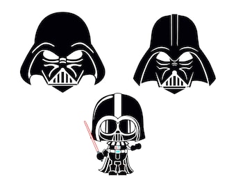 Darth Vader Silhouette, Darth Vader Cut Files, Star Wars, Svg, Png, Dxf, Eps