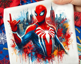 Spiderman PNG, Kids PNG, Cartoon PNG, High quality 300 dpi clipart, Sublimation Designs, Wall art prints, Digital Instant Download