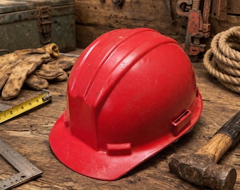 Vintage Bullard 5100 Hard Hat Red