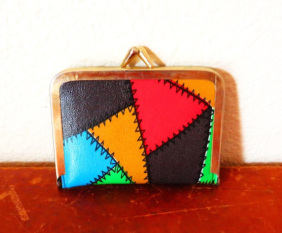 Vintage 1970s Patchwork Sewing Kit: Mini Travel S… - image 1