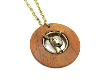 Vintage Silver Tone Deer Pendant Necklace: 1960s Woodland Style