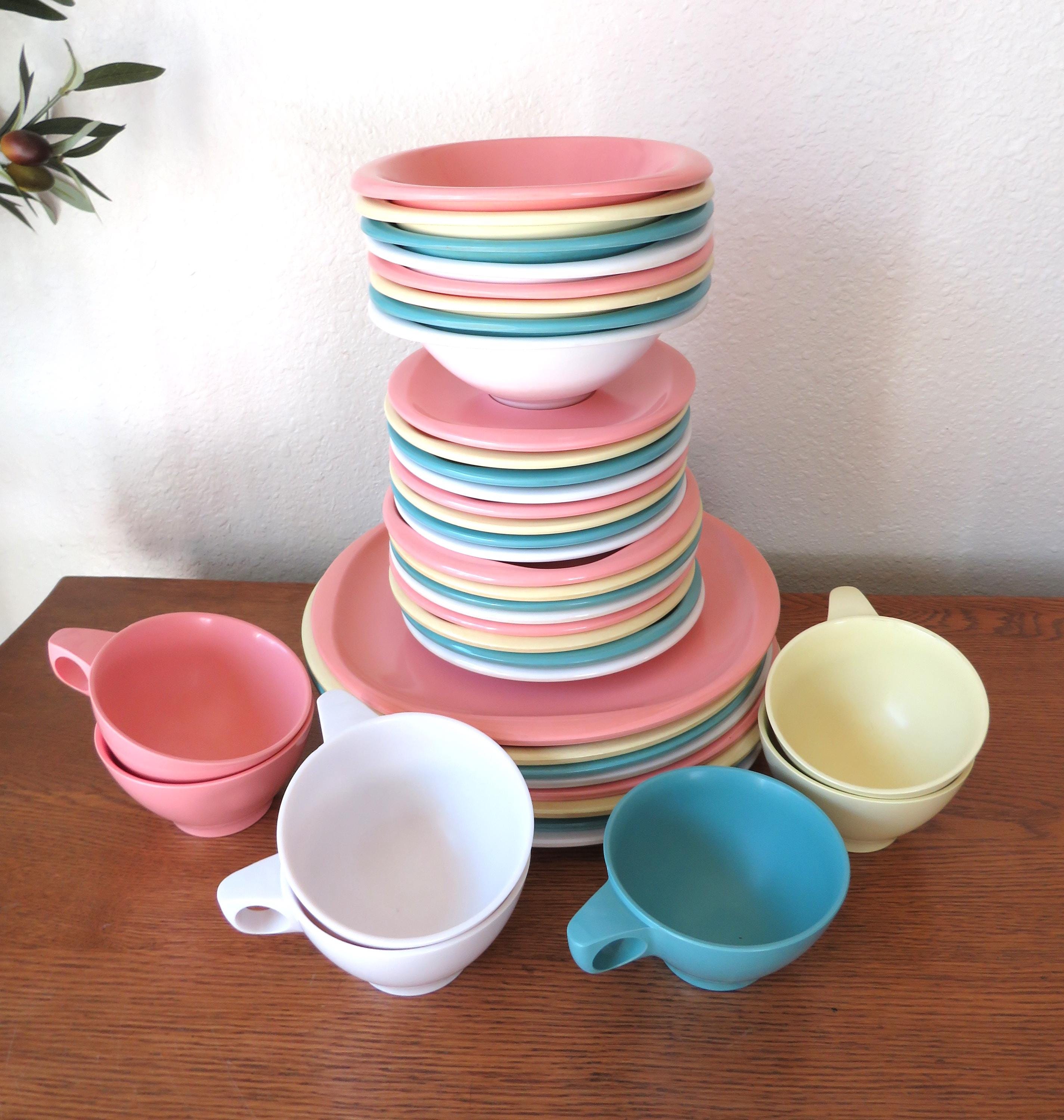 Pink Melamine Dinner Plates