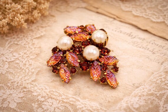 Vintage Elsa Schiaparelli Rhinestone Brooch