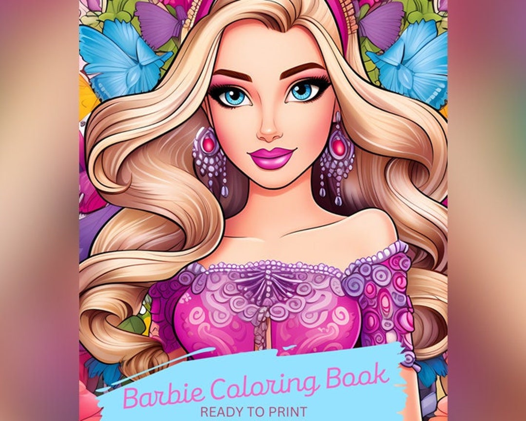 Barbie Coloring Pages: 20 Printable Coloring Pages in PDF Format, Ready for  Printing. Instant Download. 