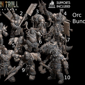 Orc Bundle by -TytanTroll Miniatures- printed in resin - DnD D&D Tabletop