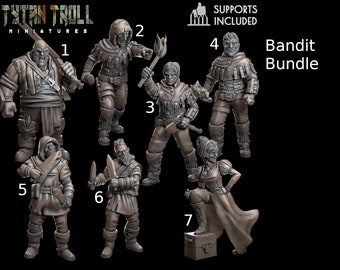 Bandit Bundle by -TytanTroll Miniatures- printed in resin - DnD D&D Tabletop