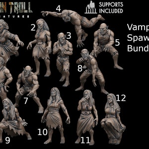 Vampire Spawn Bundle 2 by -TytanTroll Miniatures- printed in resin - DnD D&D Tabletop