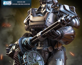 Fallout Power Armor Power Armor-standbeeld van SANIX3D