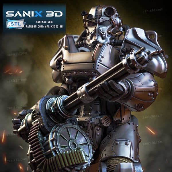 Fallout Power Armor Powerrüstung Statue by SANIX3D