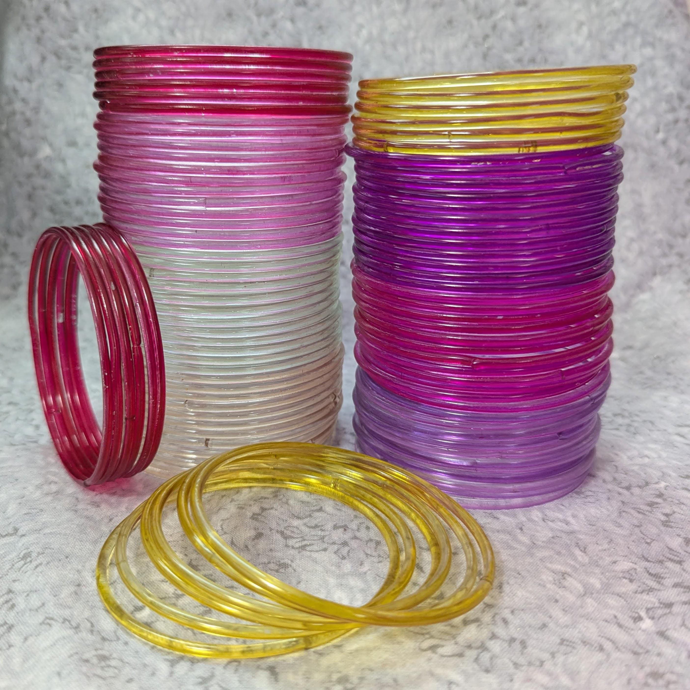 Glassbangles Plain Bangles Glass Plain Glass Glass Bangles Set Online Multicolour Rain Drop Thin Glass Bangle-Set  Of 12-G13644