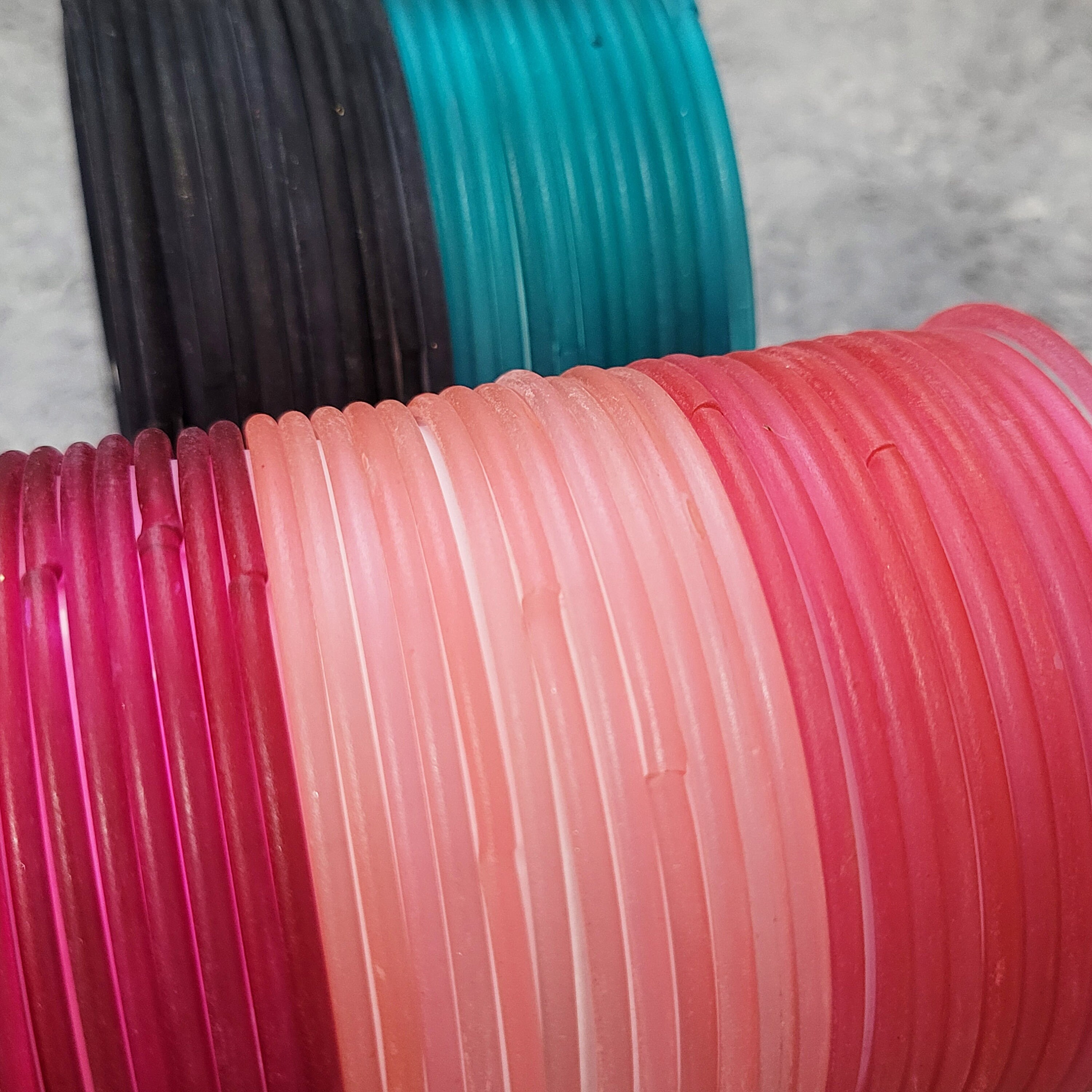 Size 2-10 ML - GLASS Bangles: Matte Transparent Paint Style - 12 Pieces ...