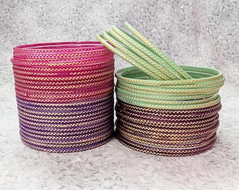 Maat 2-12 XL – GLAZEN armbanden: geverfde basis met iriserend goudborsteltje – 12 stuks, 1 dozijn – Indiase armbandenset – t700