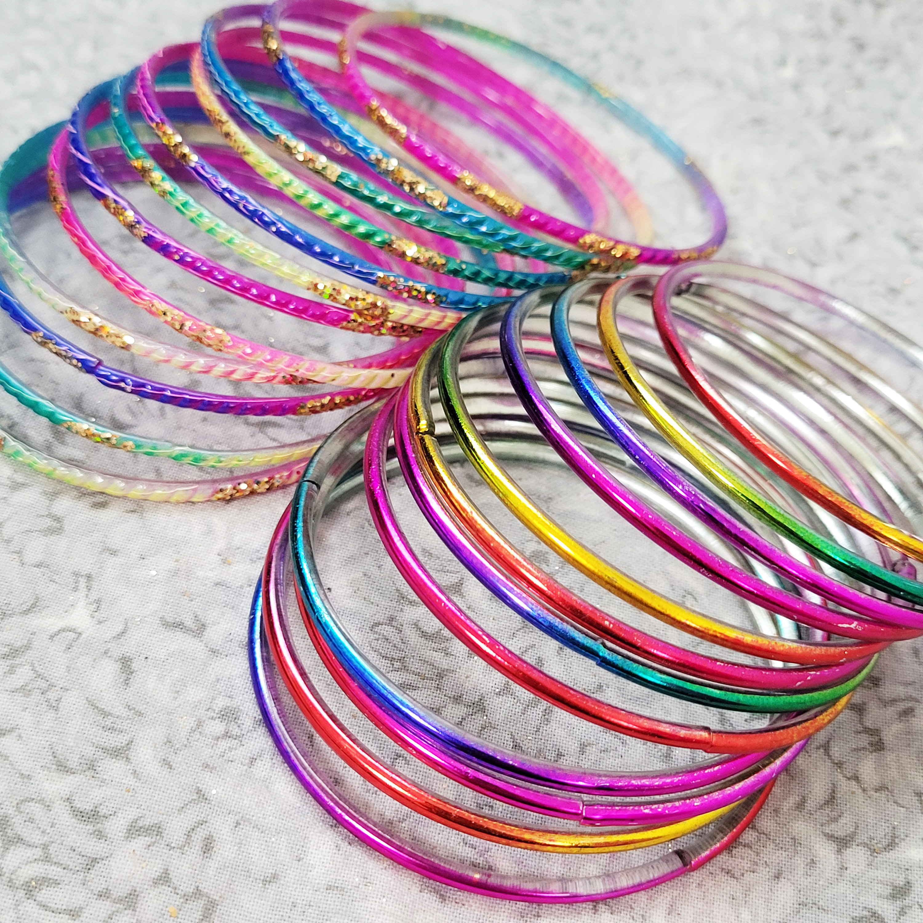 Rainbow colour bangles discount