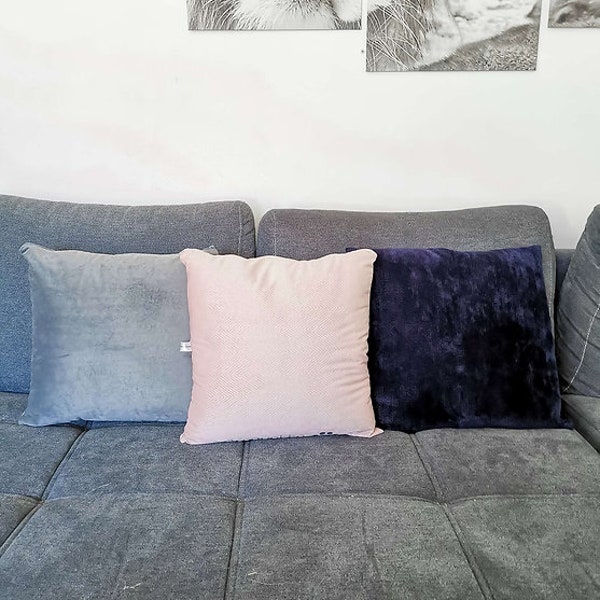 Housse de coussin en velours différents coloris