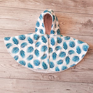 Waterproof hooded poncho - rain cape for children - waterproof cape moutmout plumes