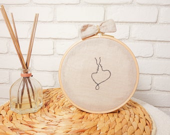 embroidery drum frame - wall decoration - couple tambourine frame - interior decoration