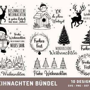 Frohe Weihnachten Plotter Datei Svg, German Merry Christmas Designs, Weihnachten Plotter File, Xmas Sublimation Png, Cricut Cut File