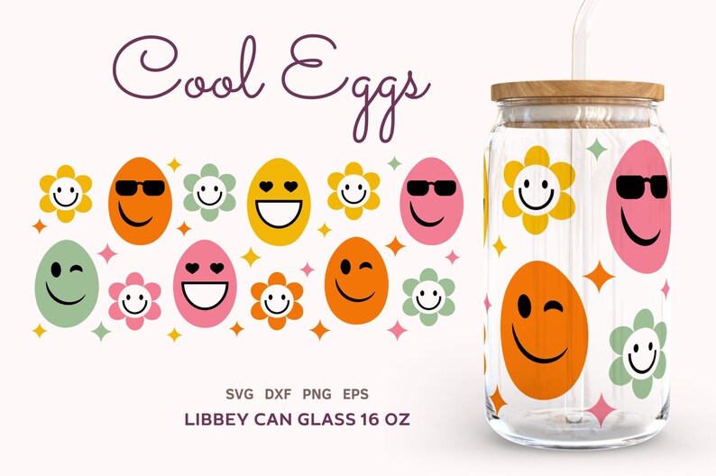 EASTER SVG BUNDLE, Libbey Can Glass 16 Oz Wrap, Spring Beer Can Glass ...