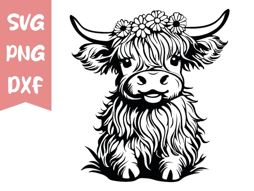 Cute Highland Cow Svg Highland Cow Design Cow Svg Baby Cute - Etsy UK