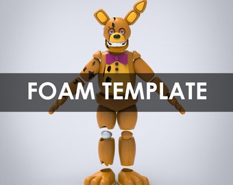 Spring Bonnie Withered Movie Version Full Wearable Body Parts with Head Template for EVA Foam (PDO/PDF)