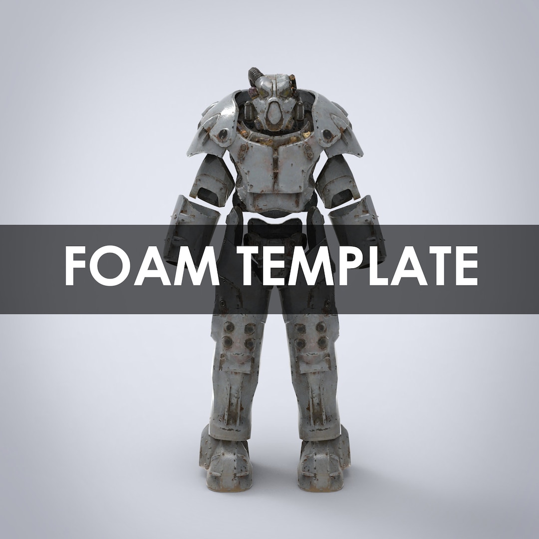 X-01 Full Wearable Power Armor With Helmet Template for EVA Foam