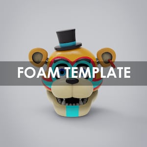 Mall för Freddy Furry-huvud för EVA-skum (PDO/PDF)