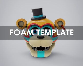 Freddy Furry Full Wearable Head Template for EVA Foam (PDO/PDF)