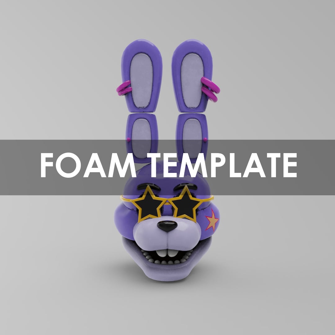Bonnie Furry Full Wearable Head Template for EVA Foam (PDO/PDF) - Etsy