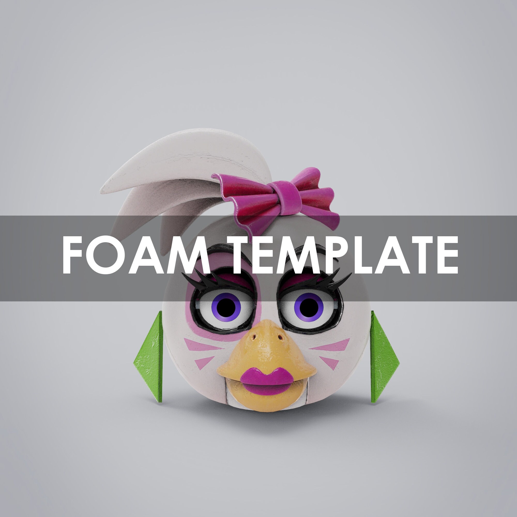 Chica Furry Full Wearable Head Template for EVA Foam (PDO/PDF) - Etsy