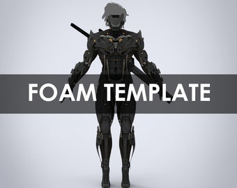 Raiden Metal Gear Full Wearable Armor with Helmet and Sword Template for EVA Foam (PDO/PDF)