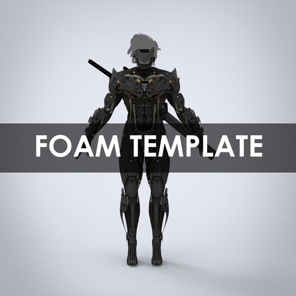 Raiden Metal Gear Full Wearable Armor with Helmet and Sword Template for EVA Foam (PDO/PDF)