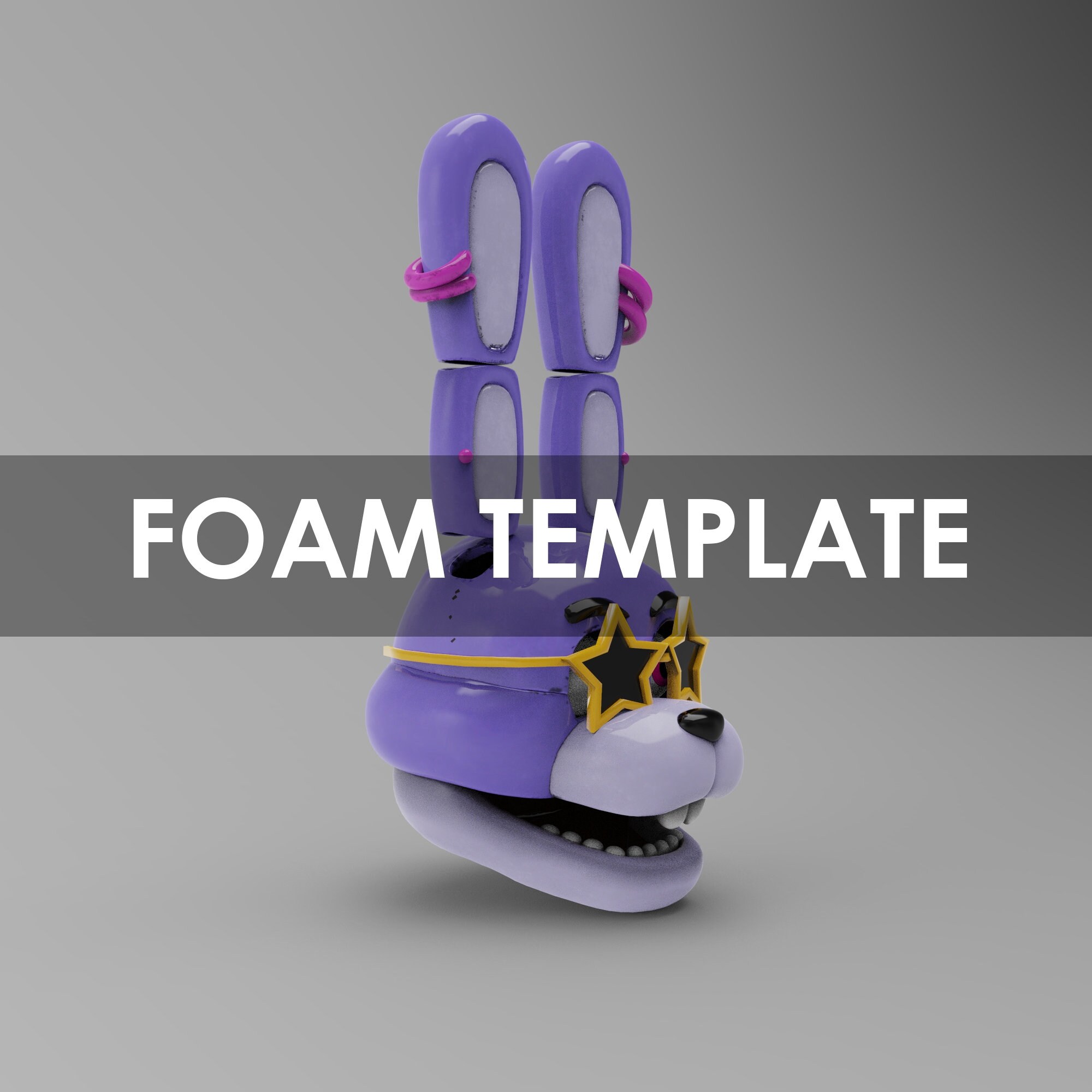 Bonnie Furry Full Wearable Head Template for EVA Foam (PDO/PDF) - Etsy