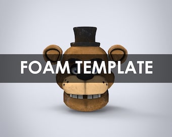 Freddy Bear Furry Full Wearable Head Template for EVA Foam (PDO/PDF)