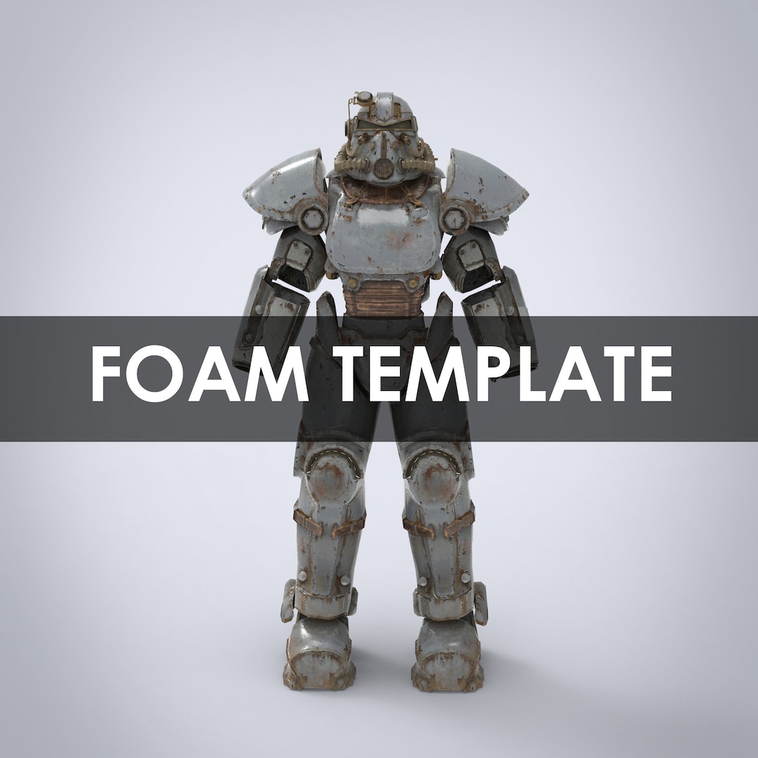 T-51b Full Wearable Power Armor With Helmet Template for EVA Foam