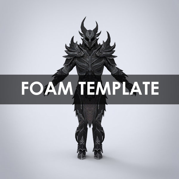 Daedric Skyrm Wearable Armor with Helmet Template for EVA Foam (PDO/PDF)