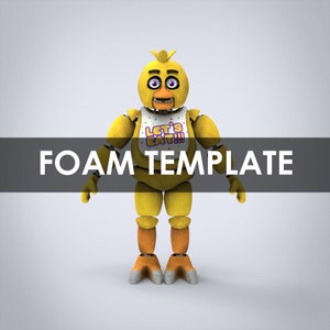 Partes del cuerpo completamente usables de Chica Furry con plantilla de cabeza para espuma EVA (PDO/PDF)