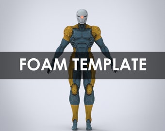 Grey Fox Metal Gear Full Wearable Armor with Helmet Template for EVA Foam (PDO/PDF)