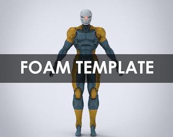 Grey Fox Metal Gear Full Wearable Armor with Helmet Template for EVA Foam (PDO/PDF)