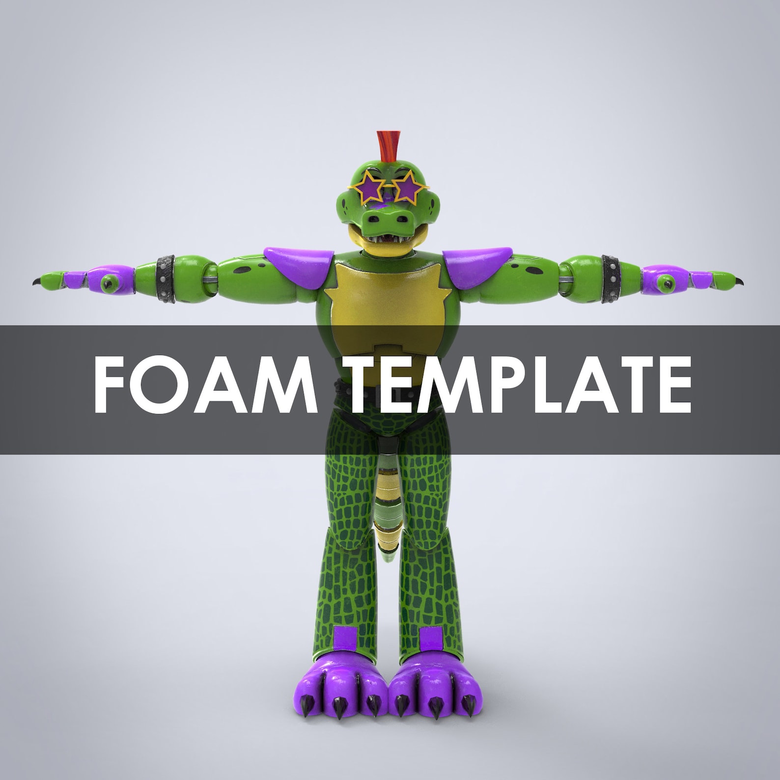 Gator Furry Full Wearable Body Parts With Head Template for EVA Foam ...