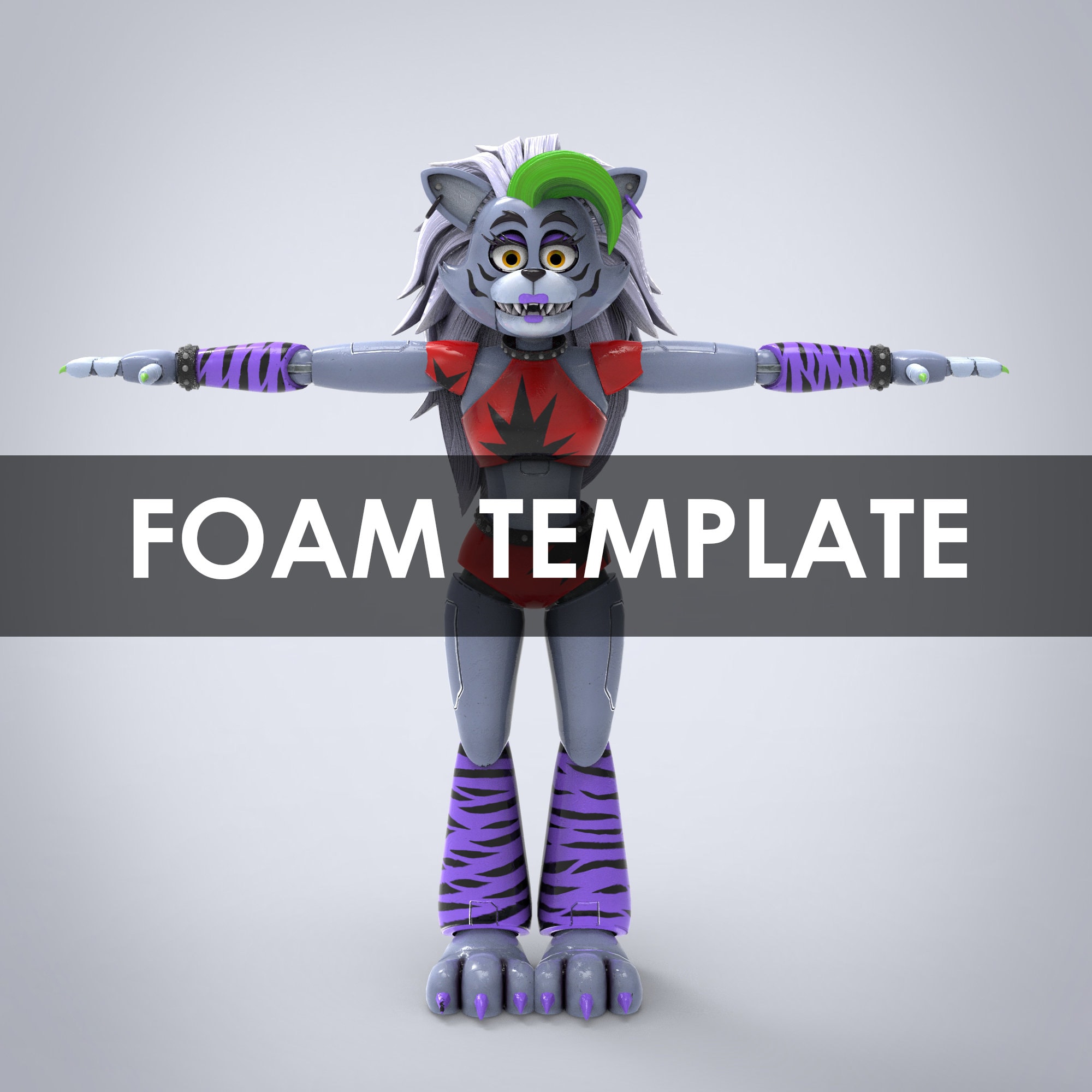 Roxy Furry Full Wearable Body Parts With Head Template for EVA Foam ...