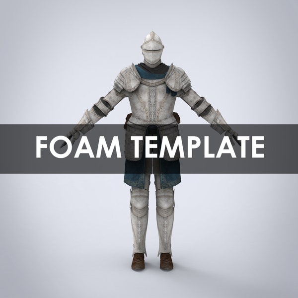 Knight Full Wearable Armor with Helmet Template for EVA Foam (PDO/PDF)