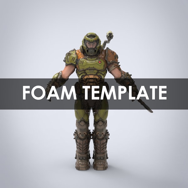 DoomSlayer Eternal Full Wearable Armor with Helmet Template for EVA Foam (PDO/PDF)