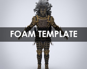 Maliket Full Wearable Armor with Helmet Template for EVA Foam (PDO/PDF)