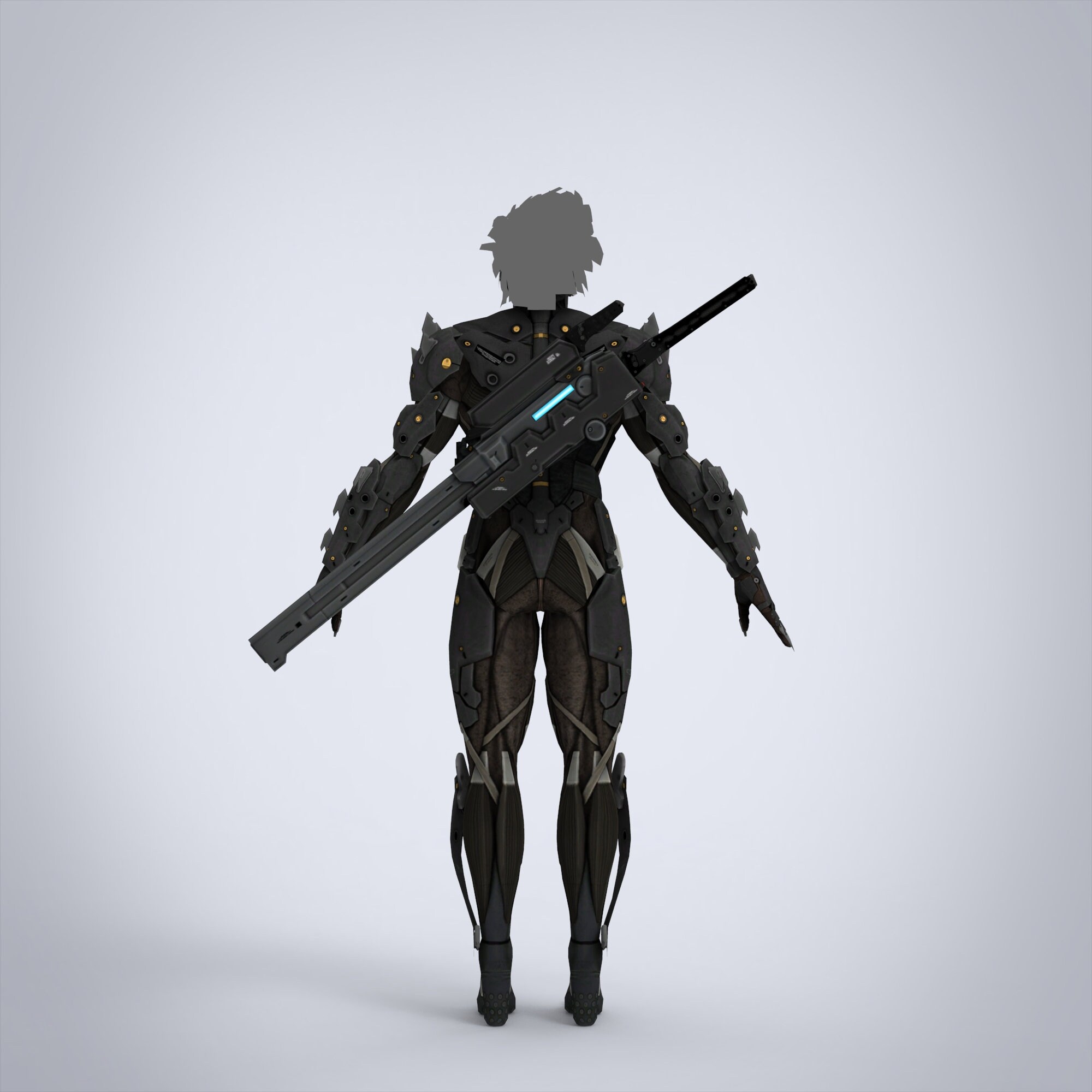 Raiden Metal Gear Full Wearable Armor With Helmet and Sword Template ...