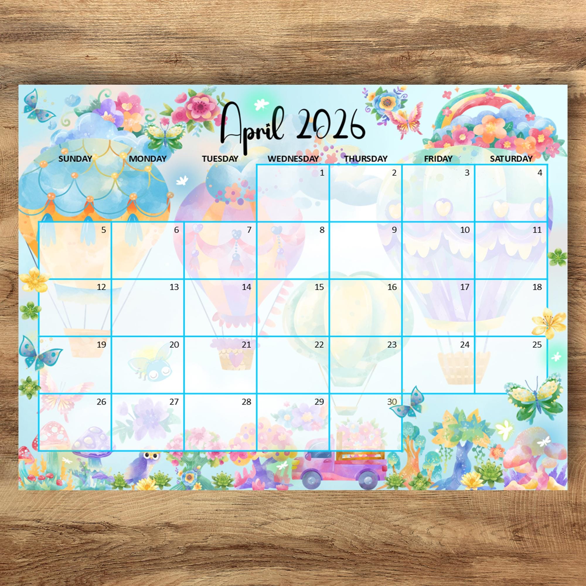 Ontwerp een muurkalender voor 2026 met je eigen foto's