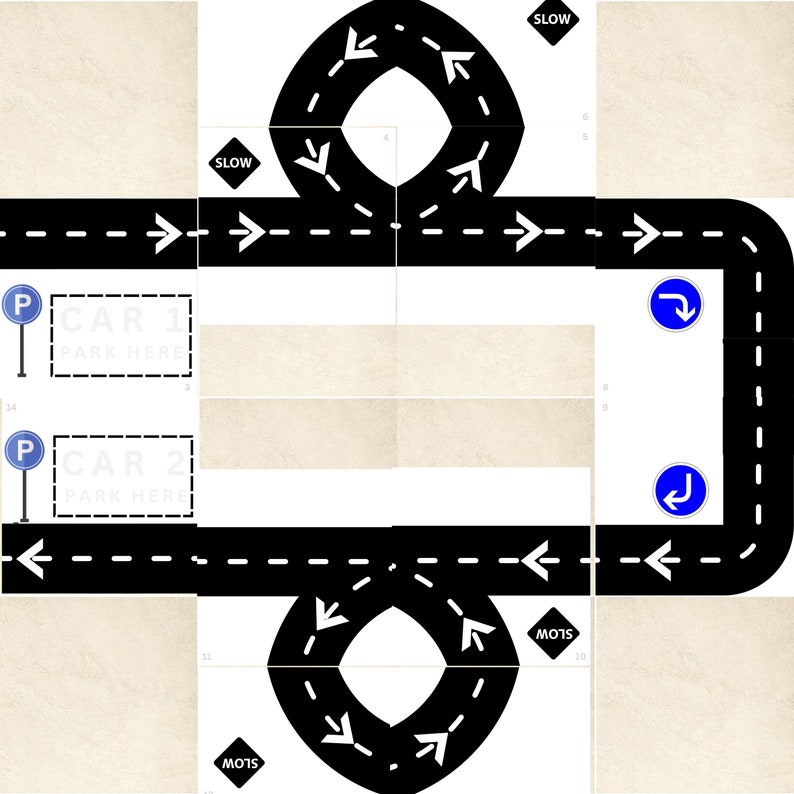 Create Your Own Race Track Downloadable Paper Toy Kit - Etsy