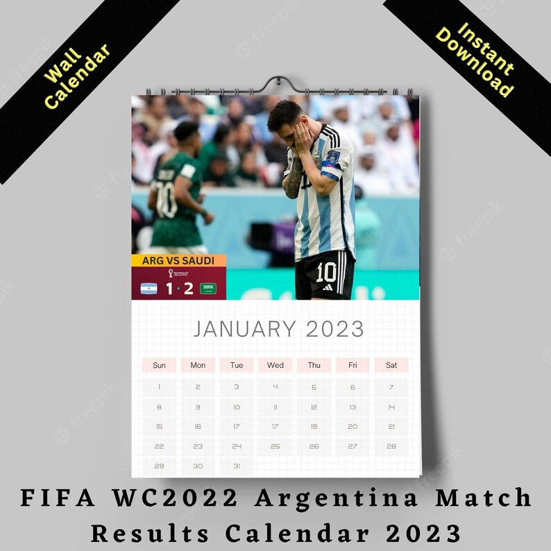 Argentina World Cup 2022 Wall Calendar 2023 Celebrate the - Etsy
