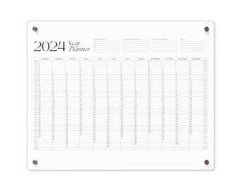 ACRYLIC CALENDAR, Glass Calendar, Wall Calendar, Dry Erase Board, yearly Planner, Family Calendar, Family Wall Planner - Personalized Gifts