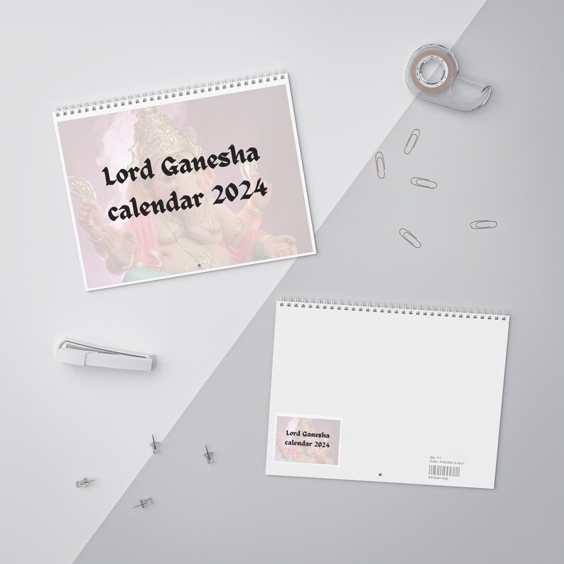 Lord ganesha Calendar 2024 printable Etsy Portugal